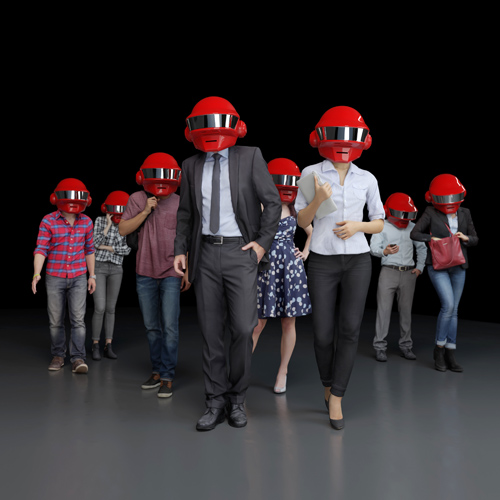 group of people in red helmets - Photobank